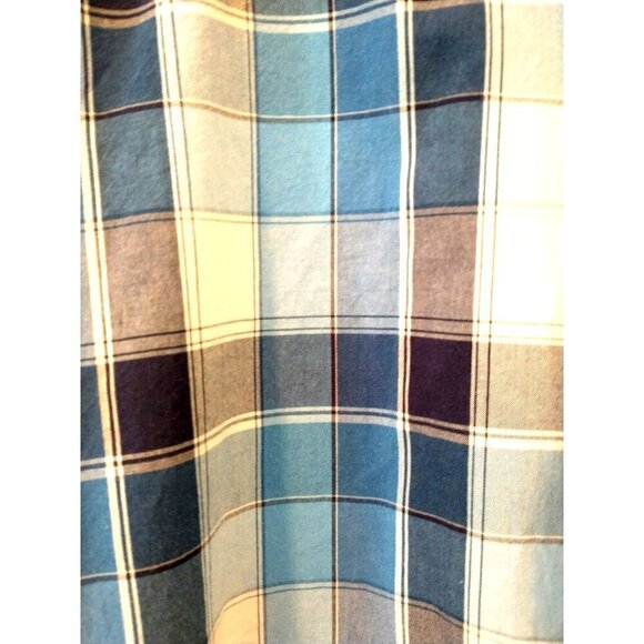 CARHARTT Men's Shirt Button Down Long Sleeve Blue Plaid Relaxed Fit Cotton - 2XL - Picture 4 of 7